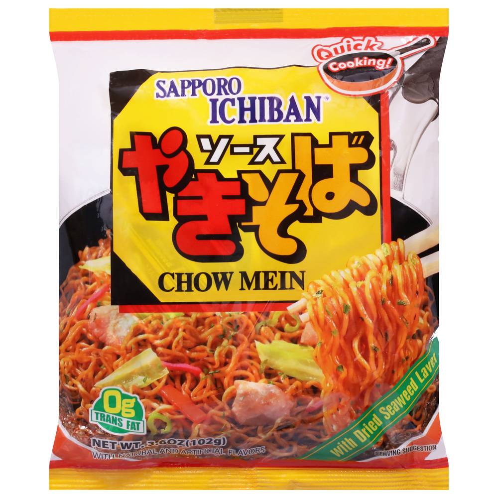 Sapporo Ichiban Chow Mein With Dried Seaweed (4 oz)