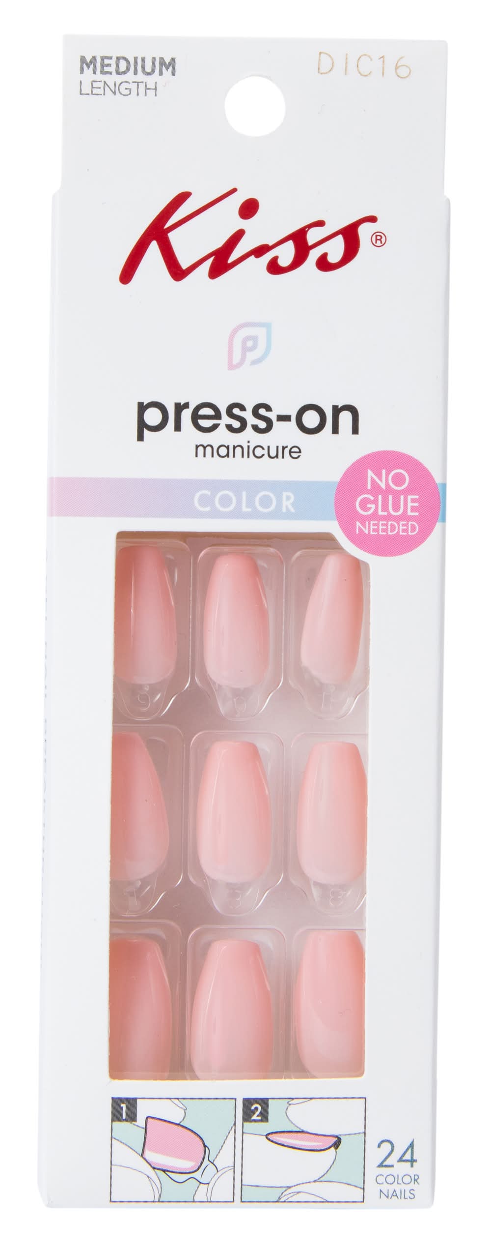 Kiss® Manicure Press-On Nails Pink