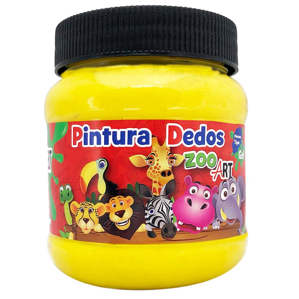 Roel pintura dedos zoo art amarillo (bote 250 ml)