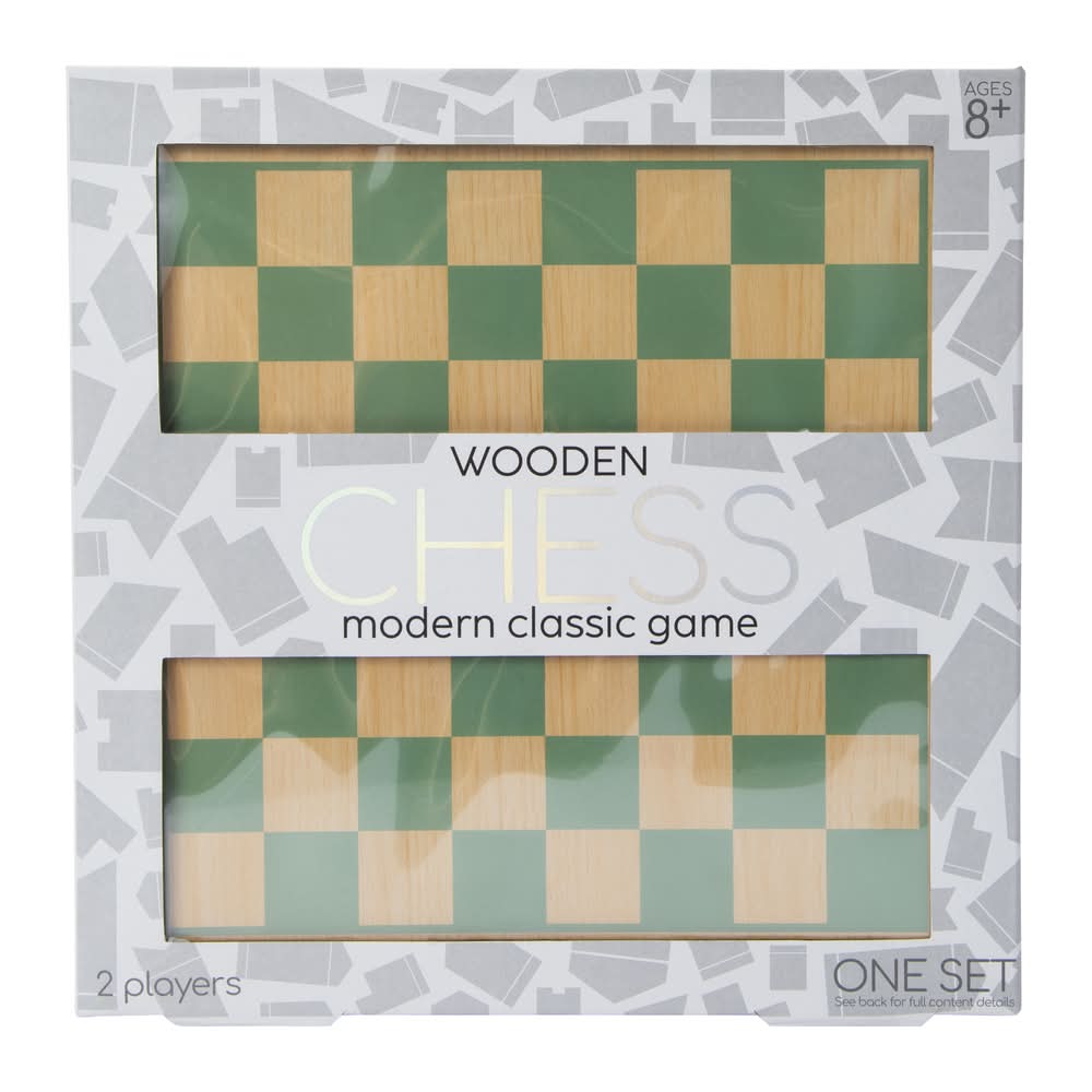 Wooden Chess Modern Classic Game Set