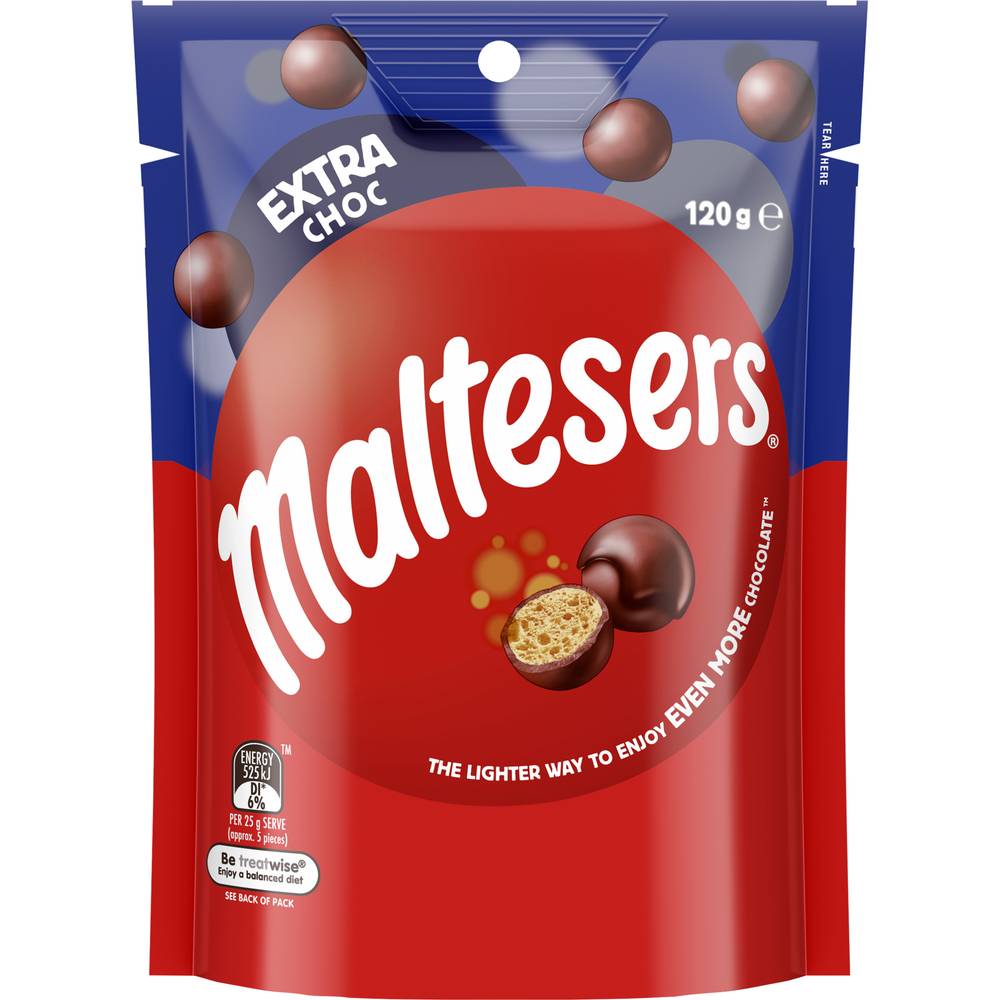 Maltesers Extra Chocolate Snack & Share Bag 120 Gram