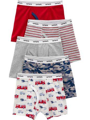 Carter’s Child of Mine Toddler Boys Underwear, 4T-5T, Red Truck (5 ct)