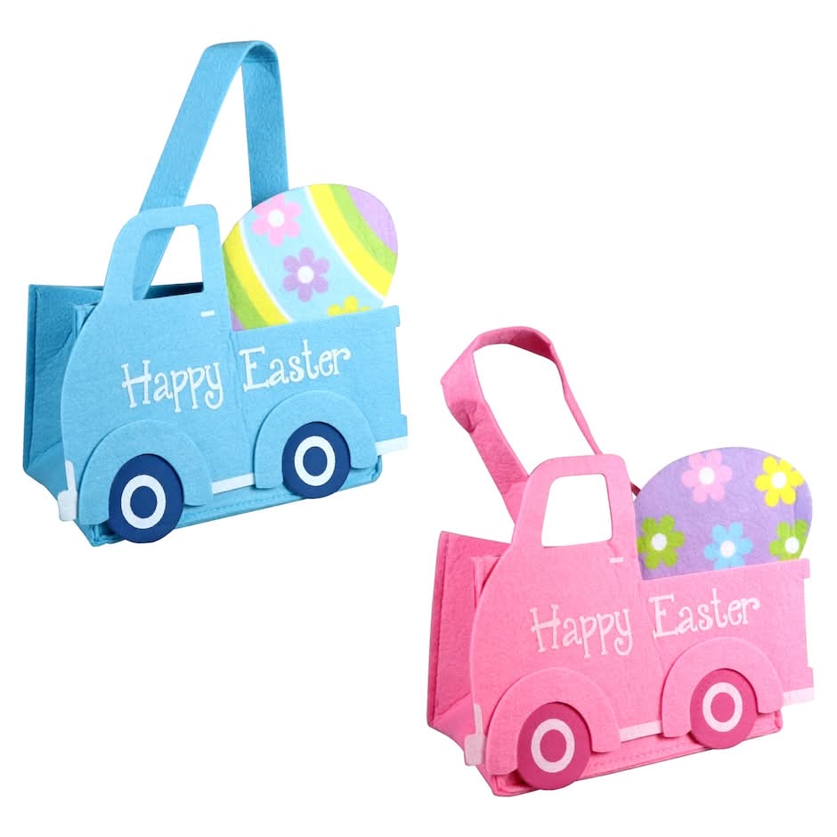 Felt Truck-Shaped Easter Baskets with Handles