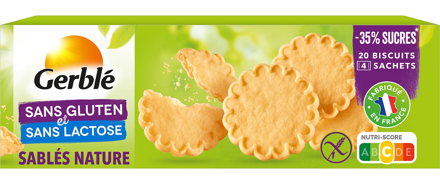 Gerblé - Biscuits sablés nature sans gluten (120g)