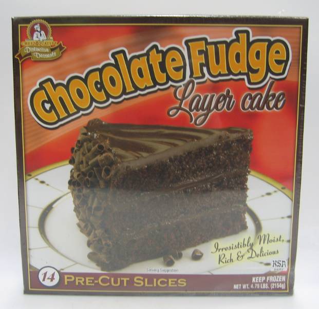 Frozen Chef's Quality - Chocolate Fudge Layer Cake - 14 slices