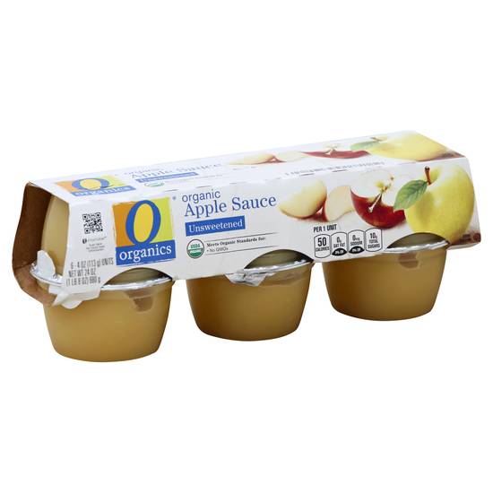 O Organics Organic Unsweetened Apple Sauce Cups (6ct)