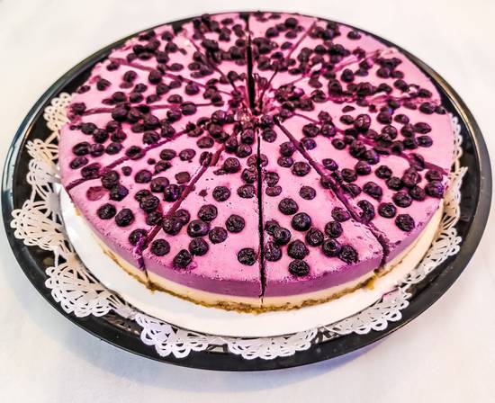 Blueberry Cheesecake (Raw, V, GF, KETO, Paleo, Sugar-Free)