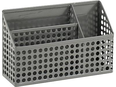 Design Ideas Edison 3-Compartment Metal, Accessory Holder, Gray (993434729)