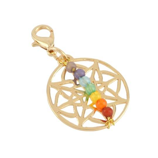 Gold Lotus Chakra Bead Charm By Bead Landing