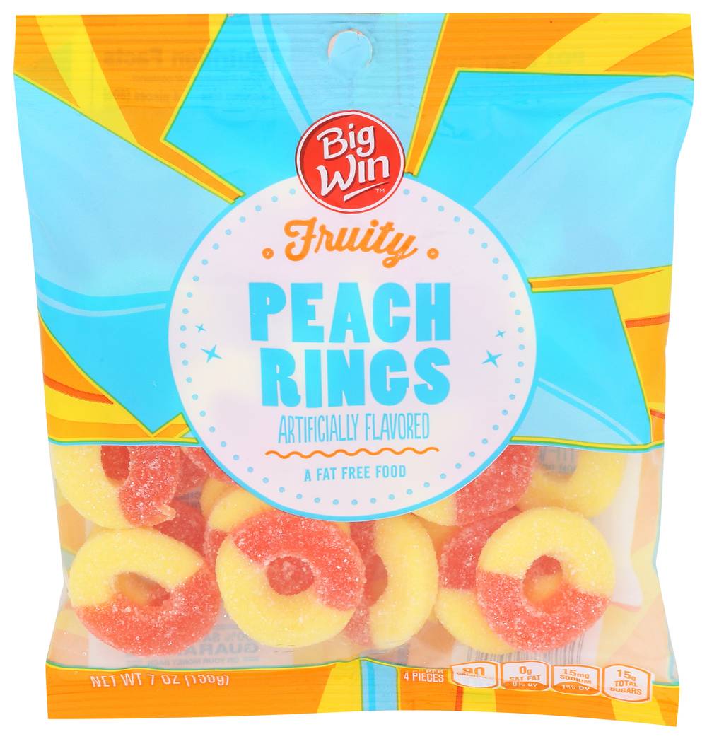 Big Win Candy Peach Rings (7 oz)