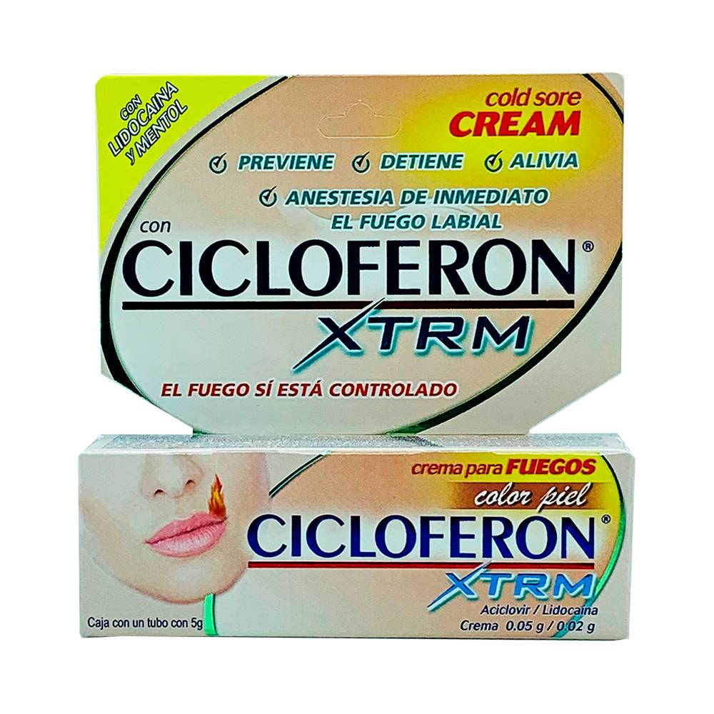 Cicloferon · Crema para fuegos xtrm color piel (5 g)