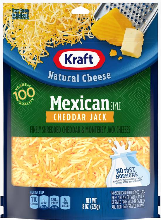Kraft Mexican Style Cheddar Jack Shredded Cheese