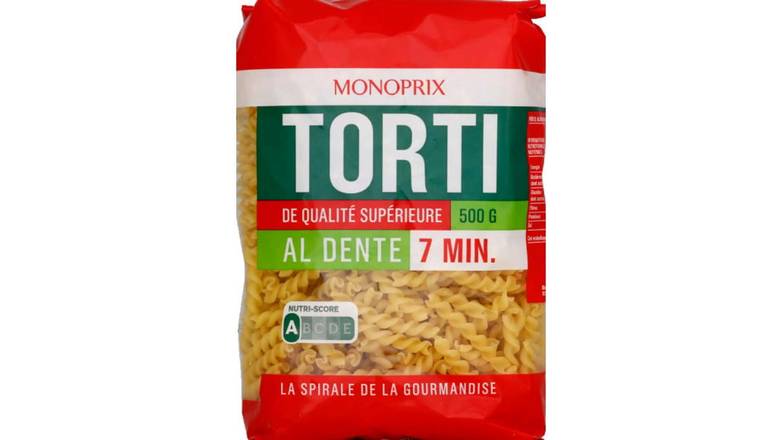 Monoprix - Torti pâtes alimentaires au blé dur de qualité supérieure