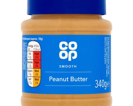 COOP SMOOTH PEANUT BUTTER (340G)
