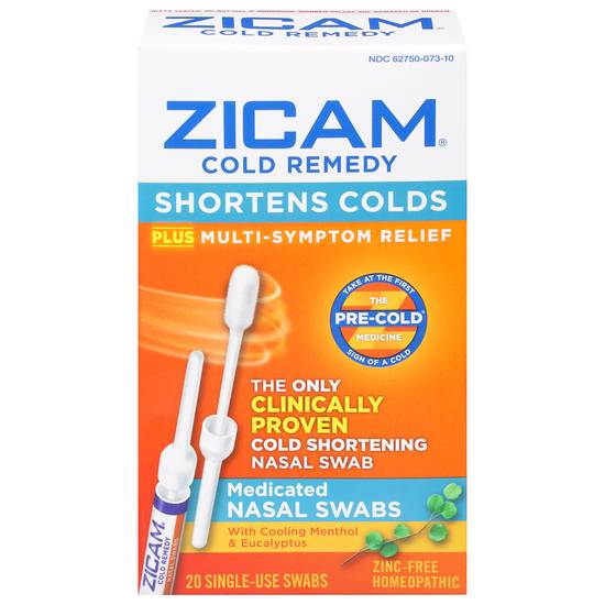Zicam Medicated Nasal Swabs Cold Remedy (20 ct)