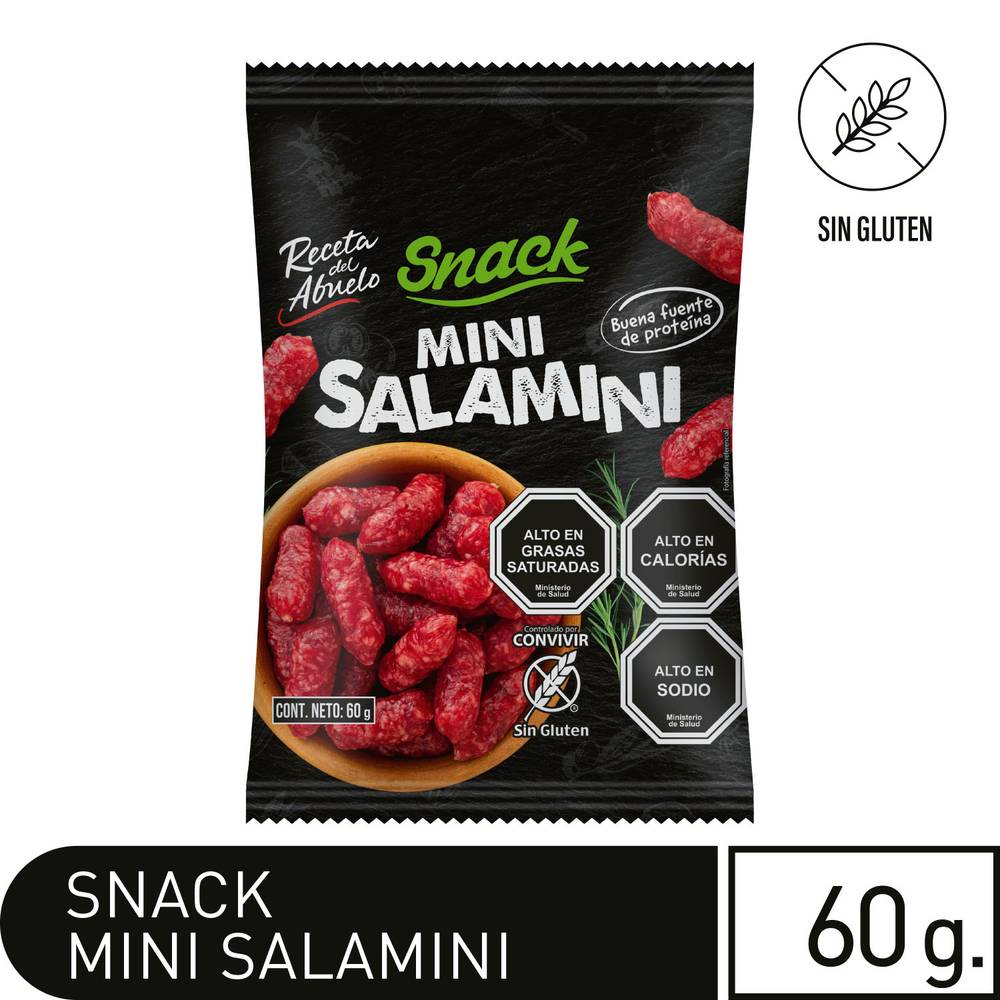 Receta del abuelo snack mini salamini (60 g)