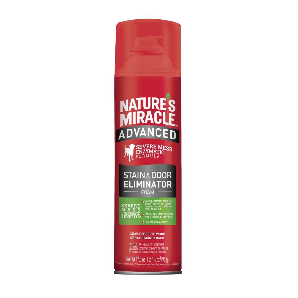 Nature's Miracle® Advanced Stain & Odor Eliminator Foam for Dogs - Severe Mess - 17.5 oz (Size: 17.5 Fl Oz)