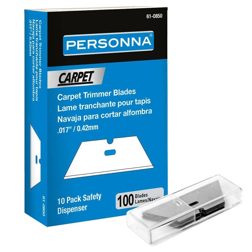 PERSONNA Carbon Steel Carpet Utility Razor Blade(100-Pack) | 61-0850-TRAY