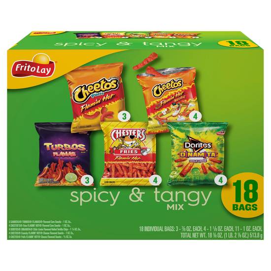 Frito Lay Spicy & Tangy Mix Variety pack Box (18 ct)
