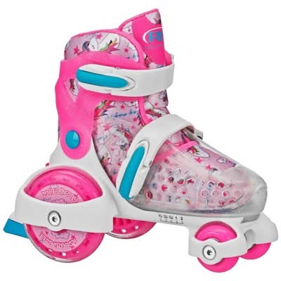 Roller Derby Sport Kid's Skate, M, Unicorn Pink-White