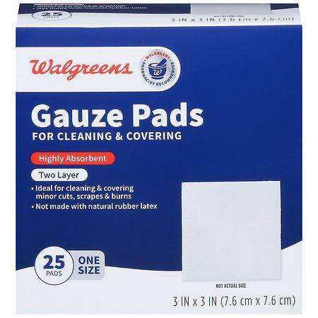 Walgreens Gauze Pads 3in X 3in (25 ct)