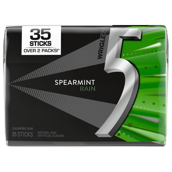 5 Gum Spearmint Rain Sugar Free Chewing Gum (35sheets box)
