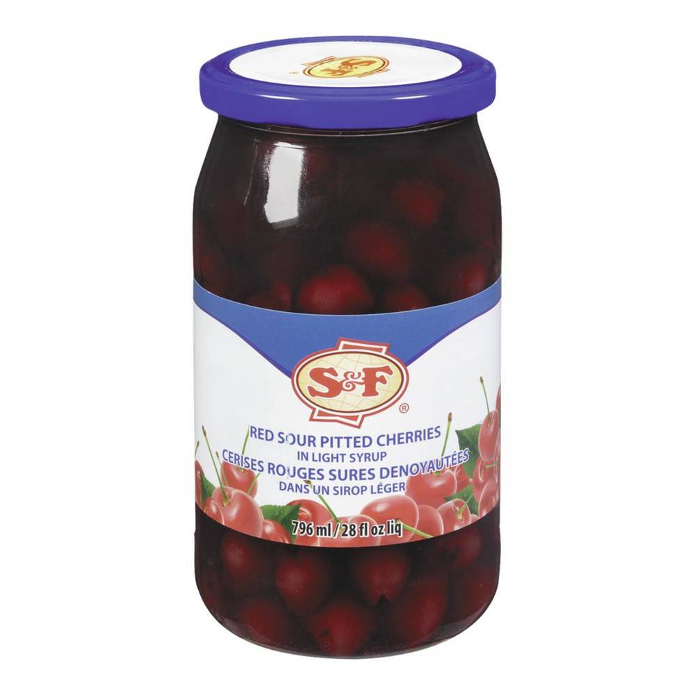 S&F Red Sour Pitted Cherries (796 ml)