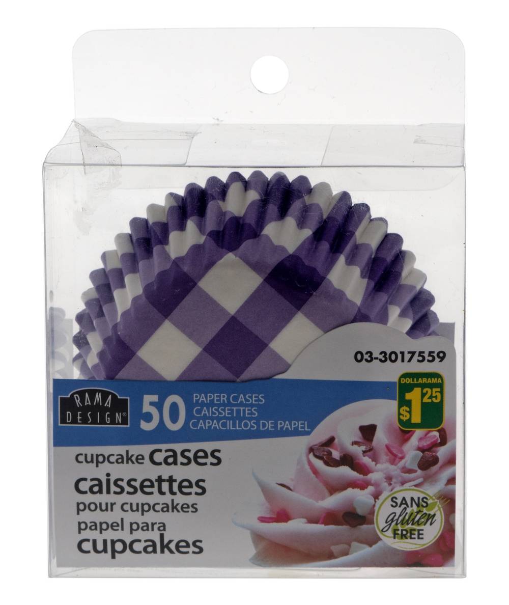 RAMA DESIGN Paper Cupcake Liners, Multicolor (50 ct)