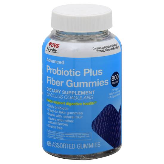 Cvs Probiotic Plus Fiber Advanced, Assorted Gummies (65 ct)