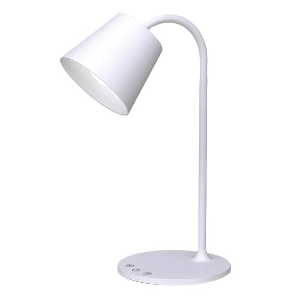 Realspace™ Kessly LED Desk Lamp With USB Port, 17"H, White