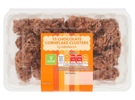 Sainsbury's Chocolate Cornflake Clusters Cake Bites (15 pack)