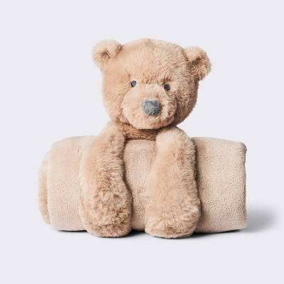 Cloud Island Plush Blanket With Soft Toy Bear