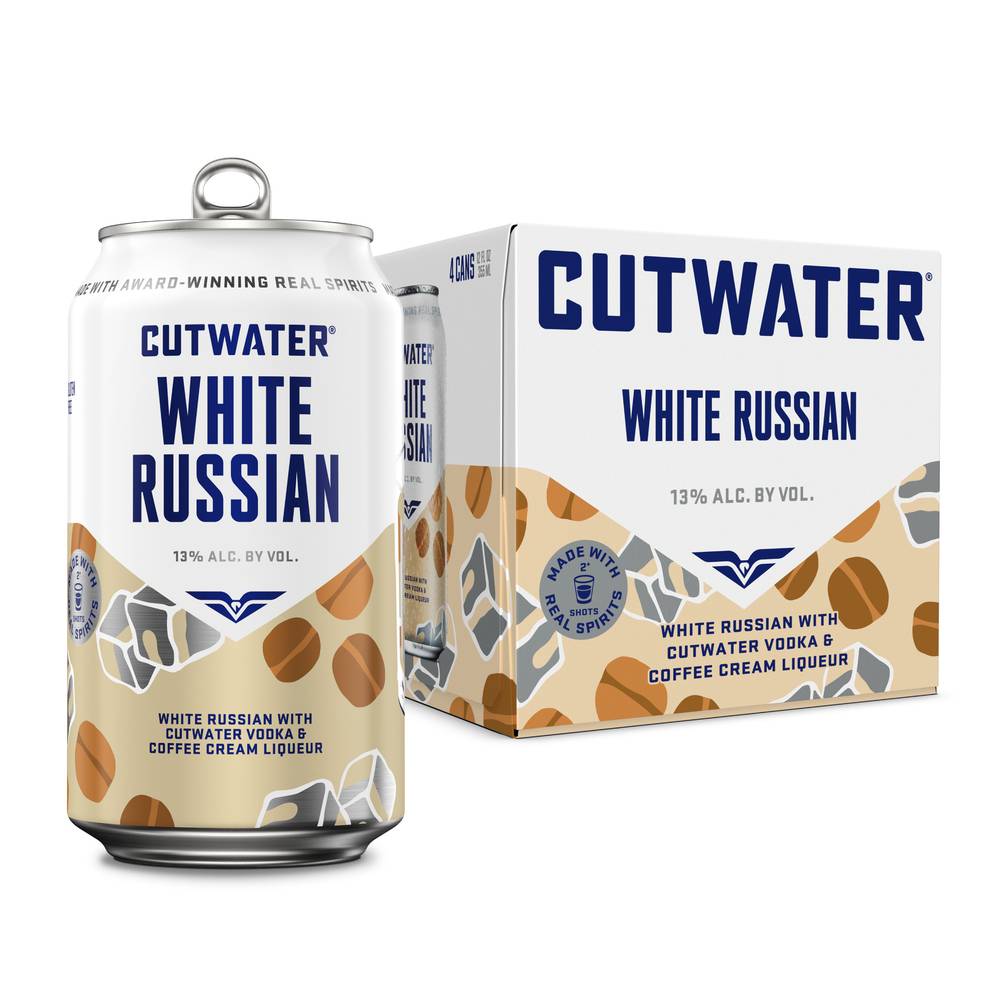 Cutwater Spirits White Russian Vodka (4 pack, 12 fl oz)