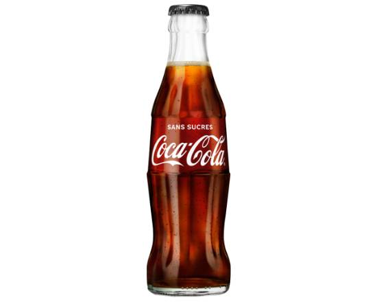 Coca cola sans sucres en verre (25cl)