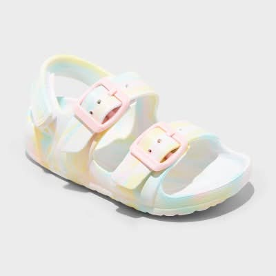 Toddler Ade Blown EVA Sandals - Cat & Jack™ 10T: Solid Pattern, Medium Width, Hook and Loop Closure
