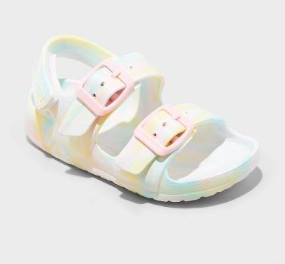 Toddler Ade Blown EVA Sandals - Cat & Jack™ 12T: Hook and Loop Closure, Contoured Footbed, Adjustable Double Straps