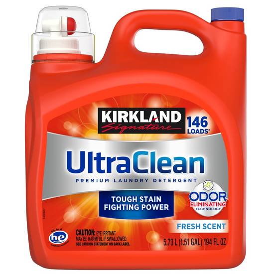 Kirkland Signature Ultraclean Tough Stain Laundry Detergent (194 fl oz)
