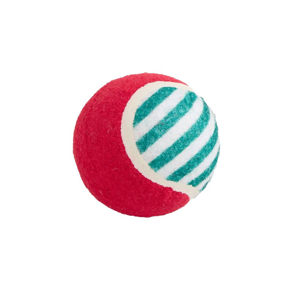 Merry & Bright™ Striped Tennis Ball Dog Toy (Color: Multi Color)