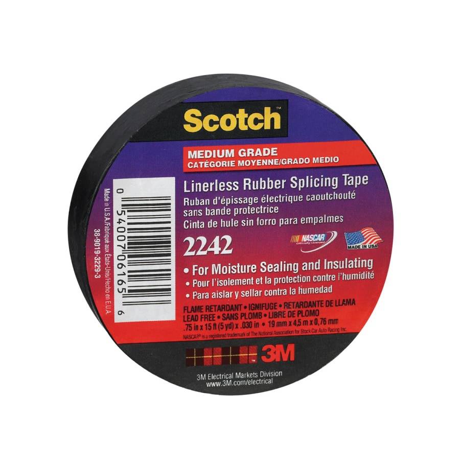 Scotch 2242 Splicing 0.75-in x 15-ft Rubber Electrical Tape Black | 6165-DL-20