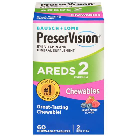 Preservision Areds 2 Formula Eye Vitamin and Mineral Supplement Chewable Tablets (60 ct)