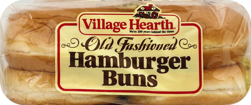 Village Hearth Old Fashioned Hamburger Buns (8 buns)