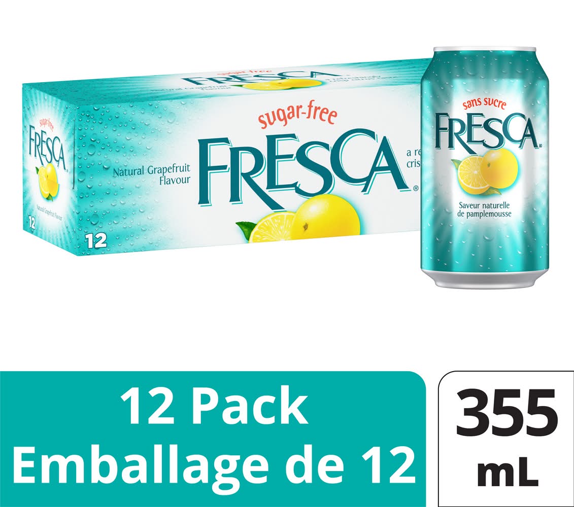 Fresca Sugar-Free Soda, Grapefruit (12 x 355 ml)