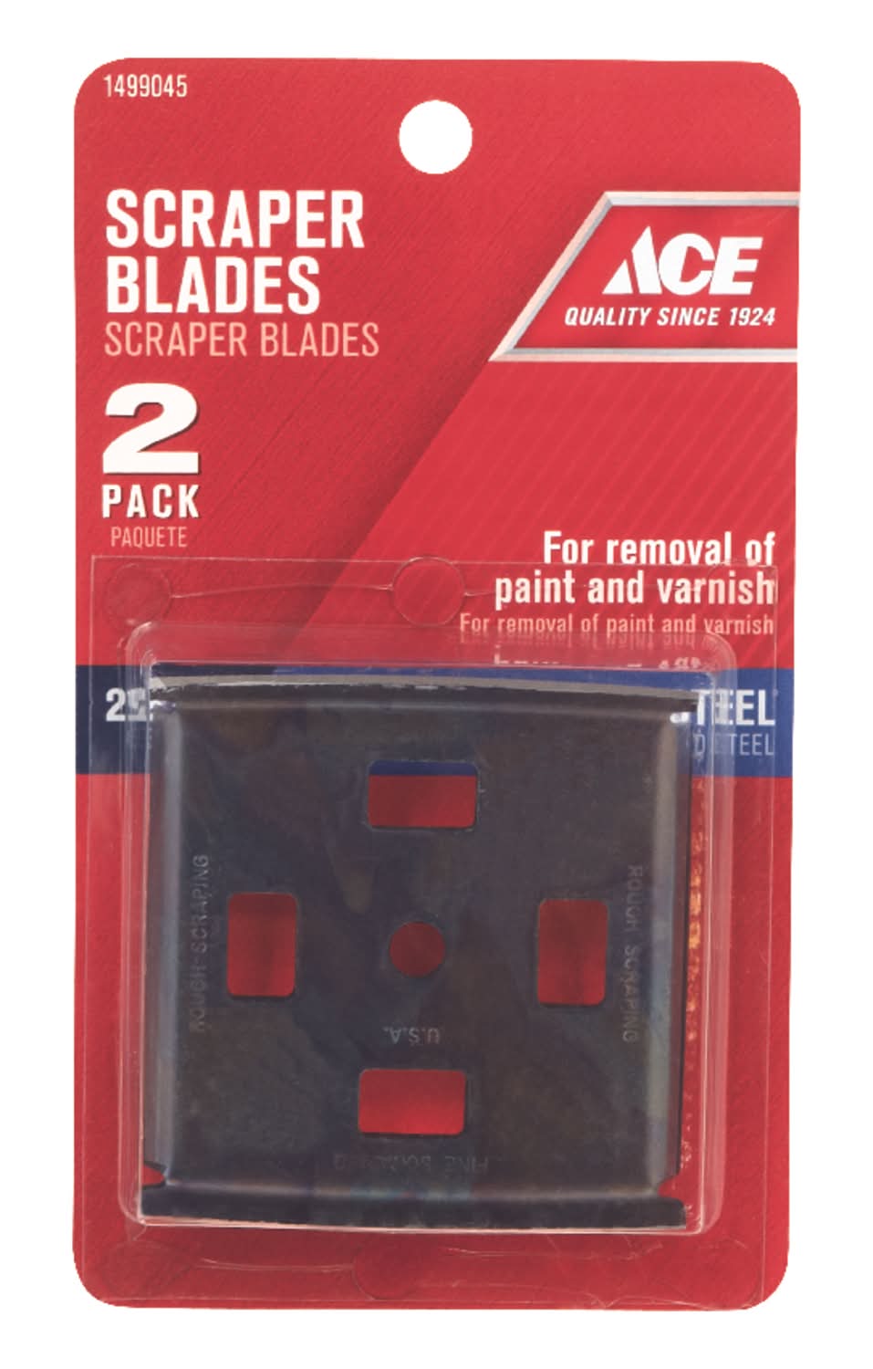 ACE 2-1/2 In. W Tempered Steel 4-Edge Scraper Blade