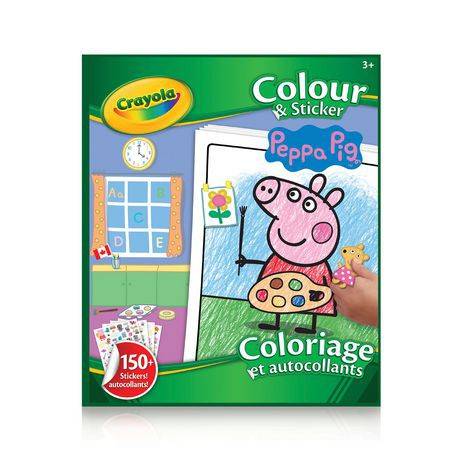 Crayola Colour & Sticker Book, Peppa Pig (includes 32 colouring pages and 4 sticker sheets)