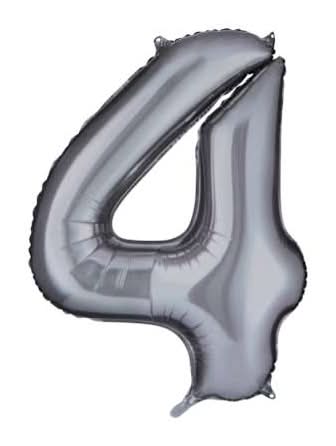 INFLATED Foil Number Balloon 34in 4