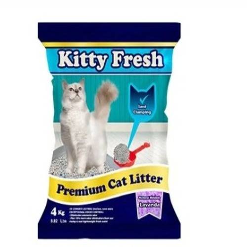 KITTY FRESH PREMIUM CAT LITTER LAVENDER  SCENT 4Kg / 8.82 Lbs.