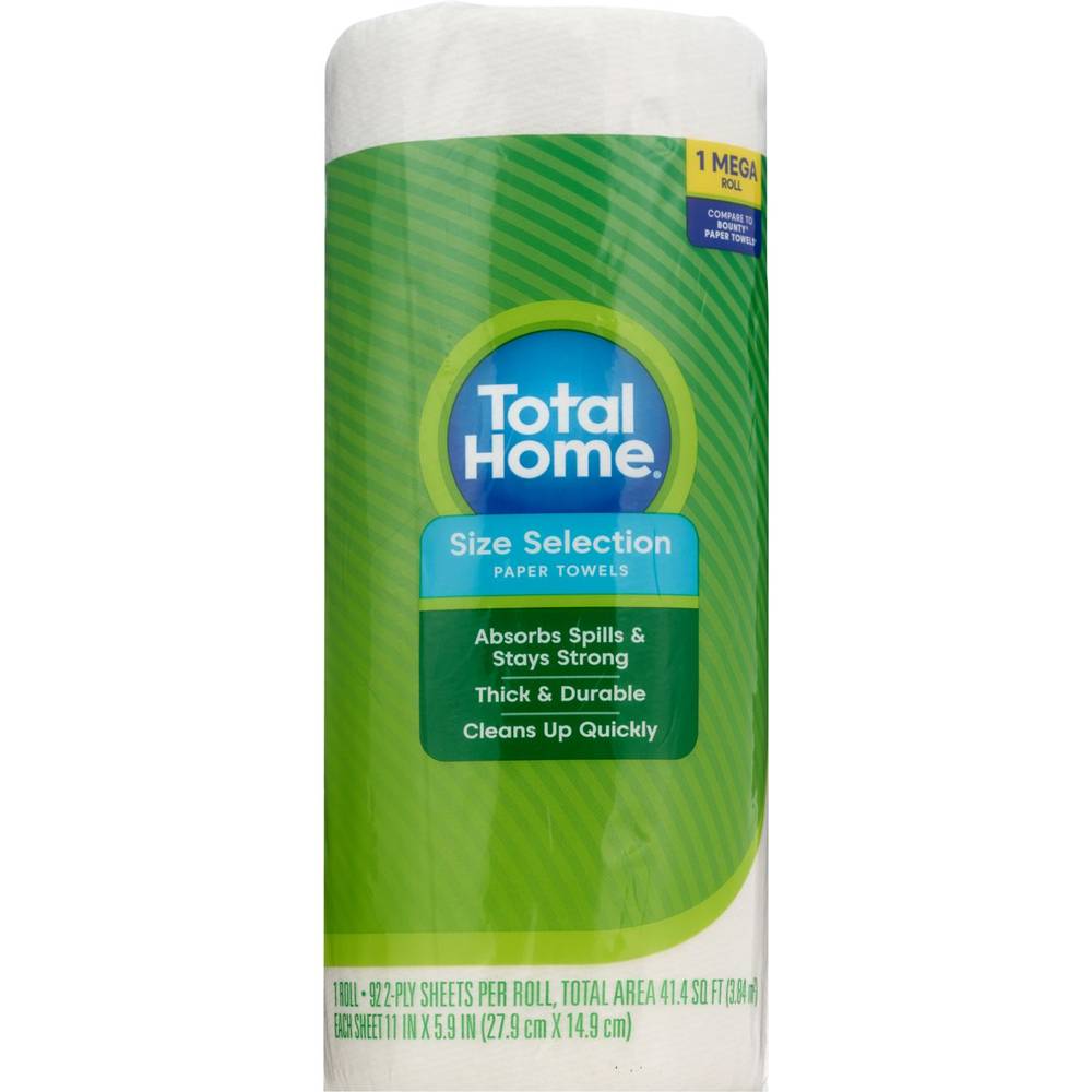 Total Home Paper Towels 2-Ply Sheets, 1 Ct