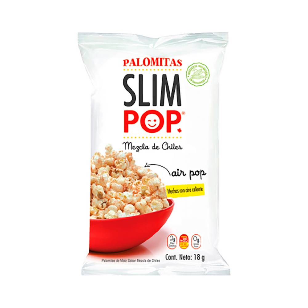 Slim pop palomitas mezcla de chiles (bolsa 18 g)