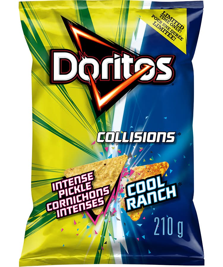Doritos Collisions Intense Flavoured Tortilla Chips, Pickle-Cool Ranch (7.41 oz)