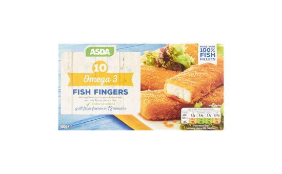 ASDA 10 Omega 3 Fish Fingers 300g